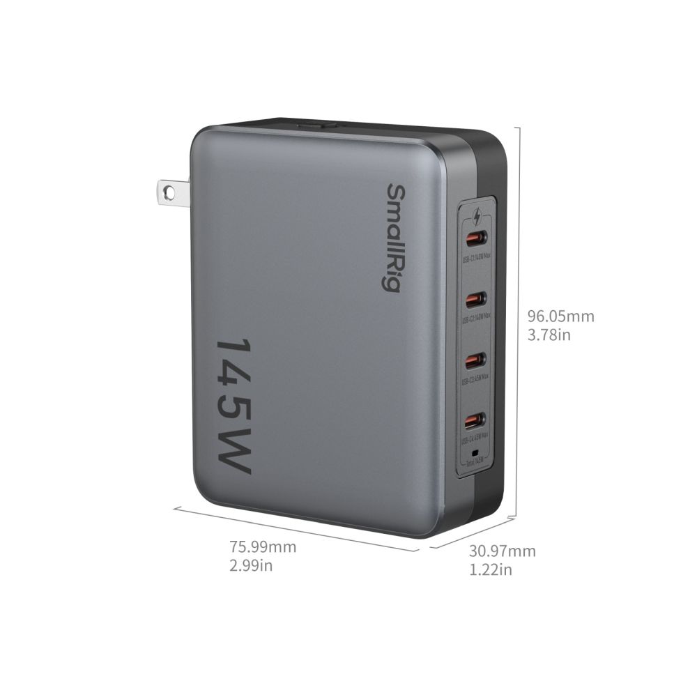 SmallRig 4748 Adattatore di alimentazione PD a 4 porte da 145W (standard UE) 4748
