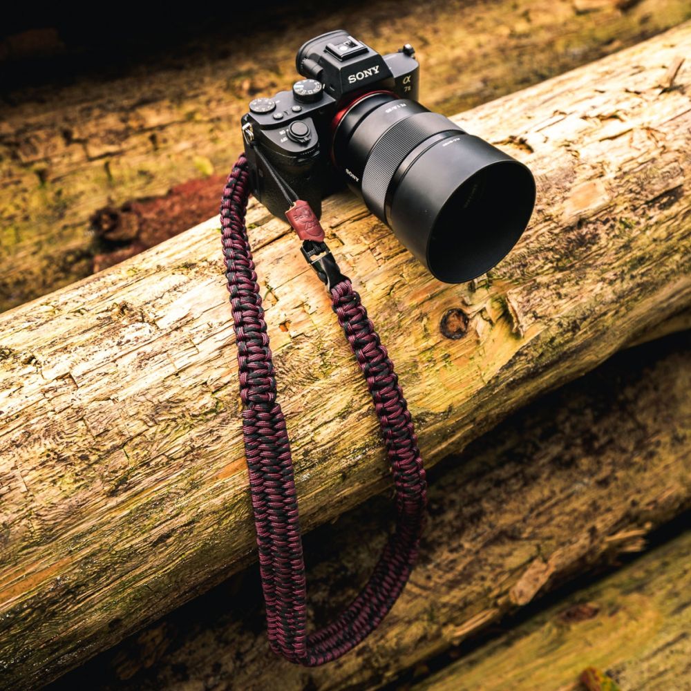 C-Rope Traveler camera strap Red Dots, 125cm Paracord