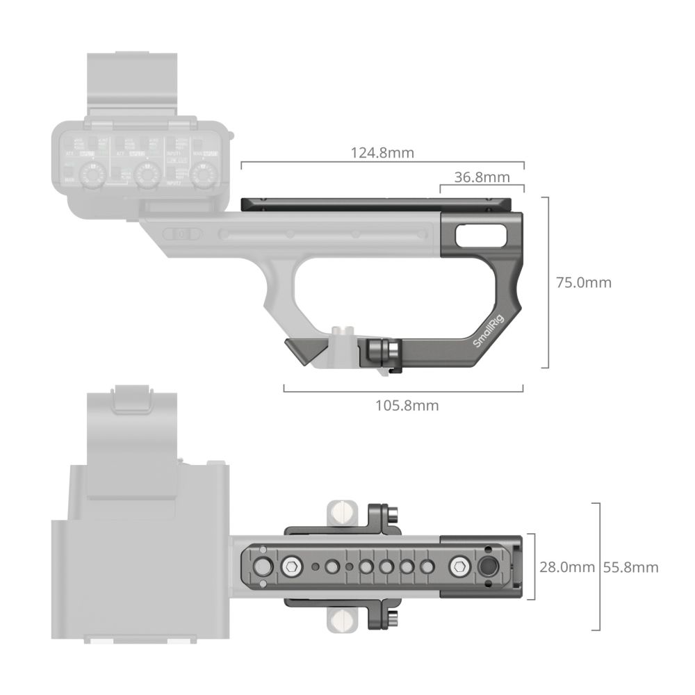 Kit piastra di estensione SmallRig per l'impugnatura XLR di Sony FX3 / FX30 4830