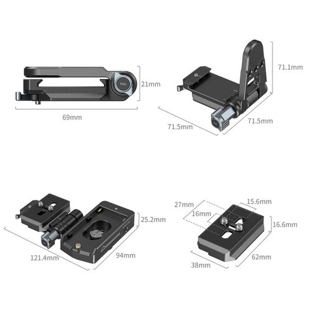 SmallRig Kit piastra di montaggio adattatore per batteria NP-F per fotocamere mirrorless 4696