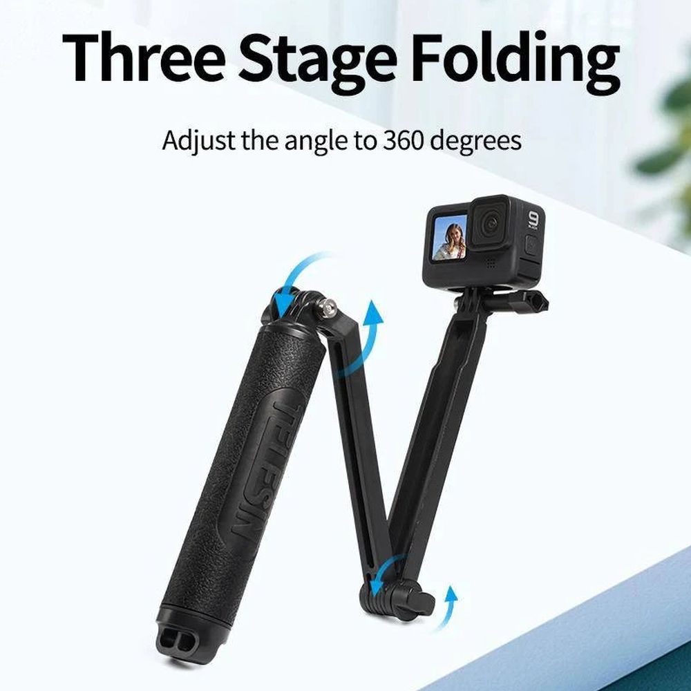 Telesin Bastone selfie a 3 vie per GoPro con treppiede e bobber