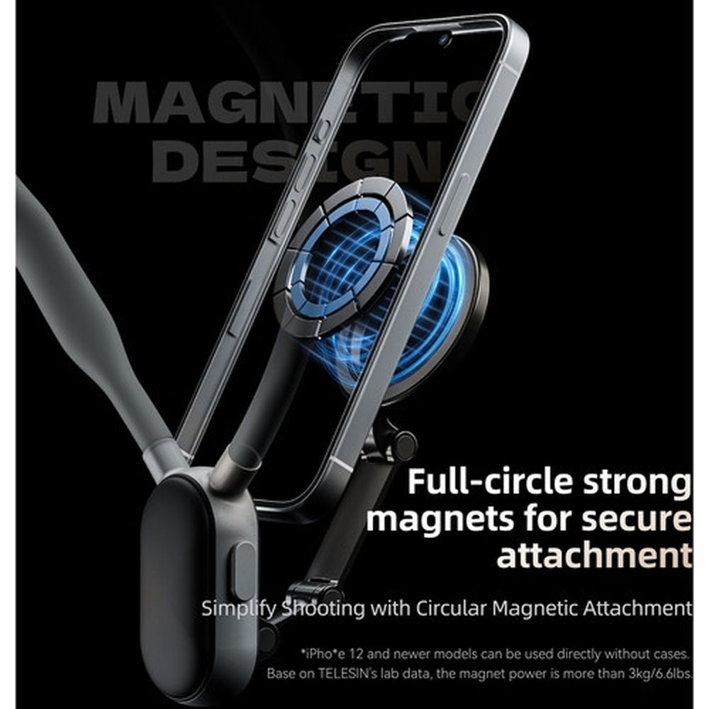 Telesin Neck Mount magnetic with MagSafe for smartphone, grey