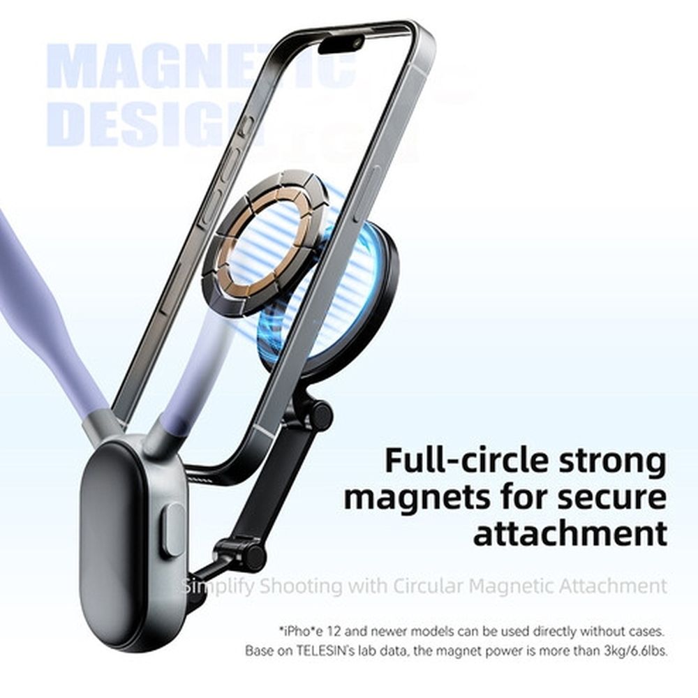 Telesin Neck Mount magnetic with MagSafe for smartphone, blue