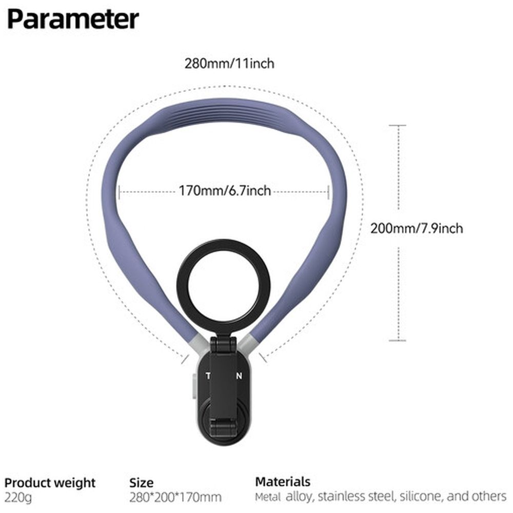 Telesin Neck Mount magnetic with MagSafe for smartphone, blue