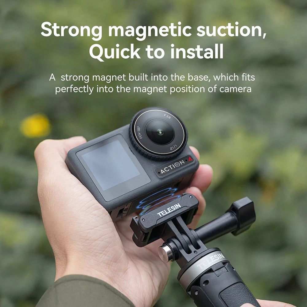 Telesin doppio supporto magnetico ad artiglio per DJI Osmo Action 3