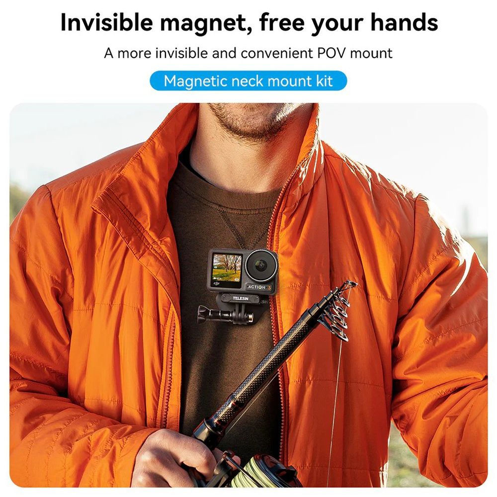Supporto magnetico Telesin per GoPro con attacco al collo