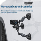 Telesin Supporto a ventosa a 3 bracci per GoPro+telecamera (con 3 ventose)