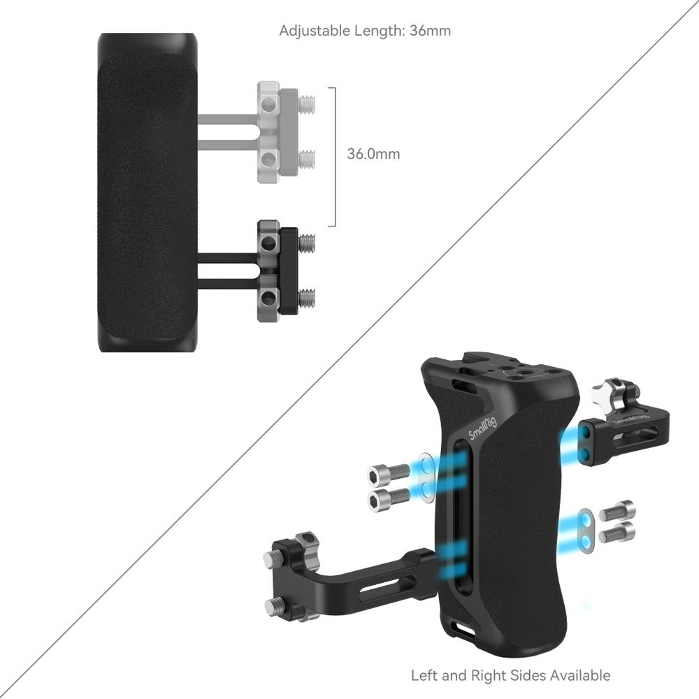 SmallRig 4015 Maniglia laterale con viti da 1/4"-20