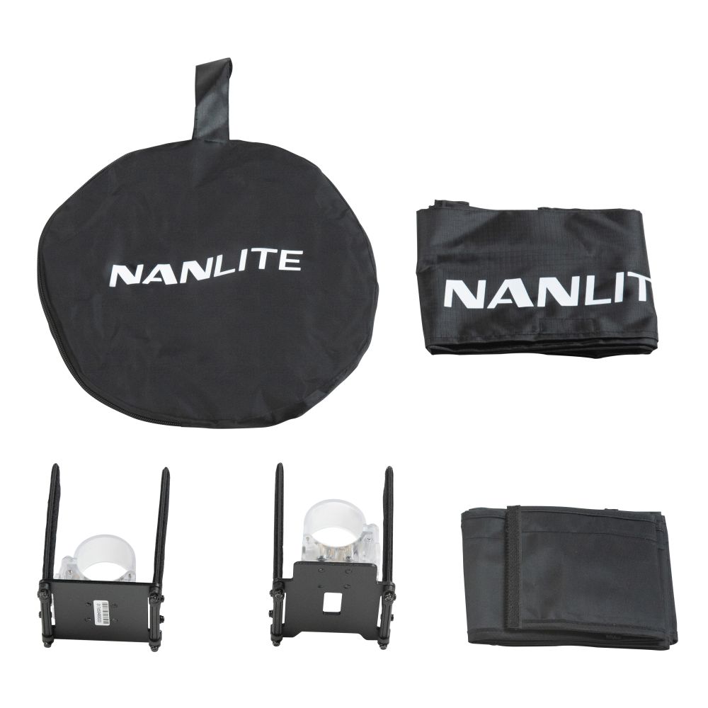 Nanlite Barndoor con Eggcrate per Pavotube II 30C