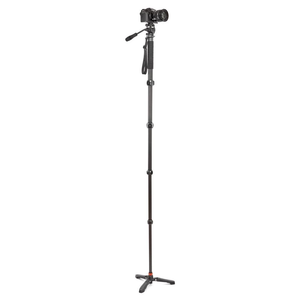 3 Legged Thing Legends Alana Monopiede Metallic Slate Grigio Kit con stabilizzatore a piede DOCZ2 e AH Trinity Darkness, nero opaco