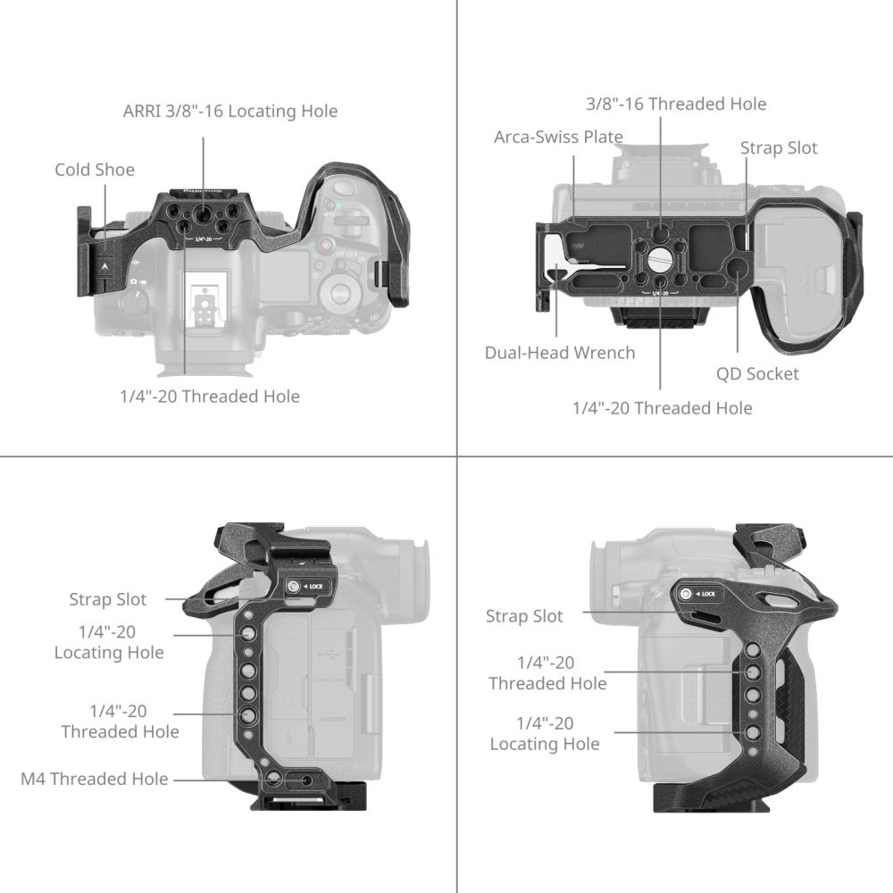 Gabbia SmallRig "Nero Mamba" per Canon EOS R5 Mark II 4975