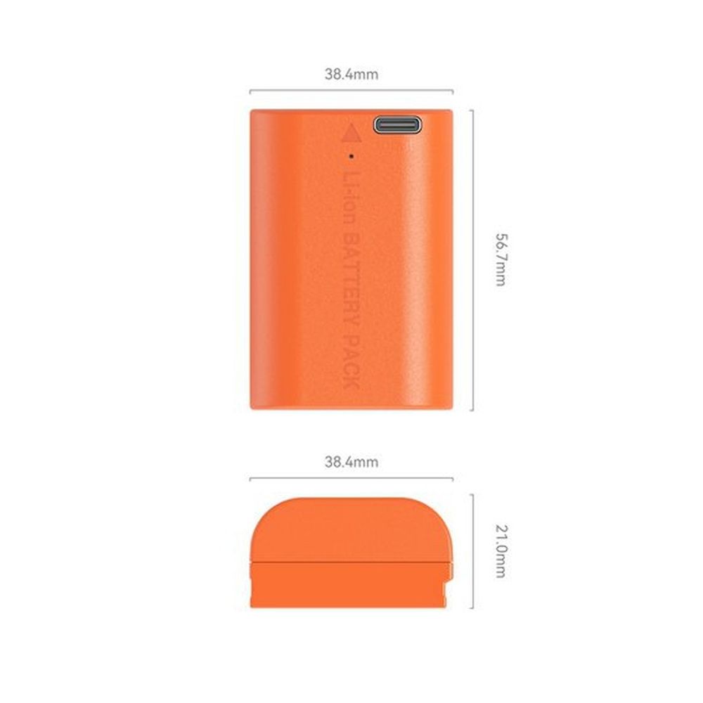 SmallRig 4968 LP-E6NH Batteria ricaricabile per fotocamera USB-C arancione