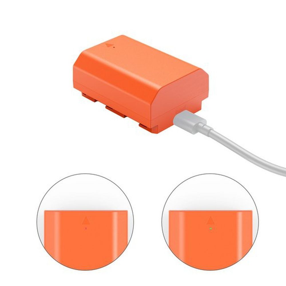 SmallRig 4969 Batteria ricaricabile per fotocamera NP-FZ100 USB-C arancione