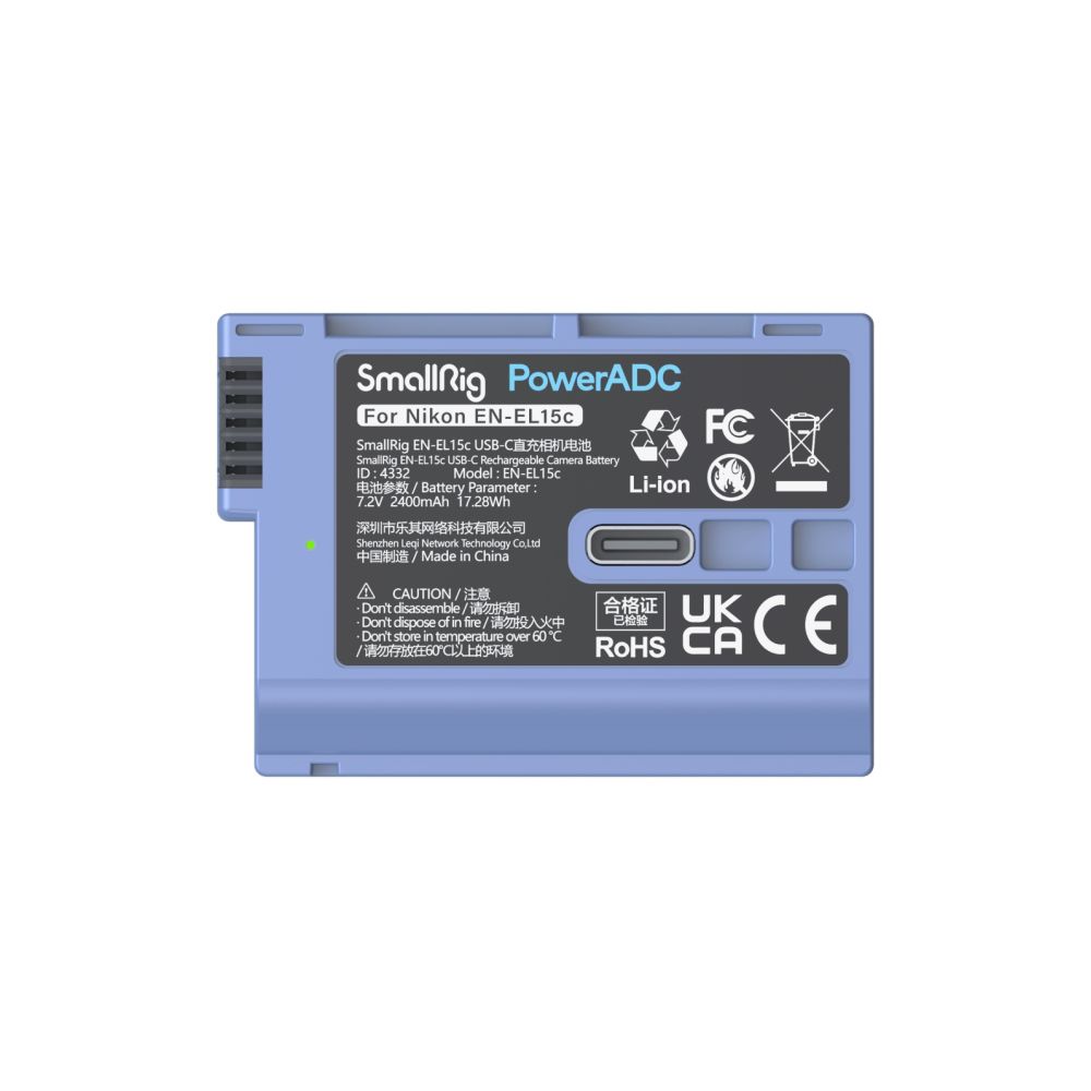 SmallRig 4332B Batteria per fotocamera ricaricabile EN-EL15c USB-C