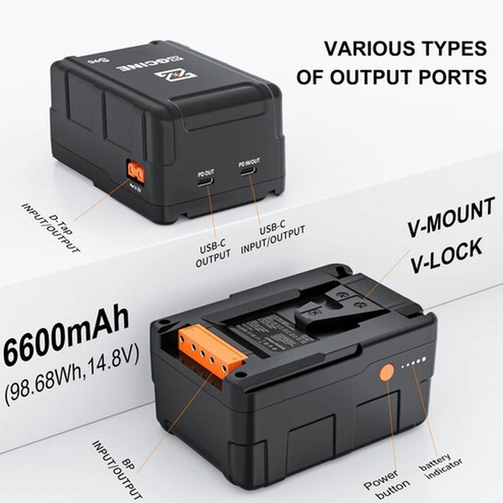 ZGCINE Batteria per montaggio a V 98Wh serie S