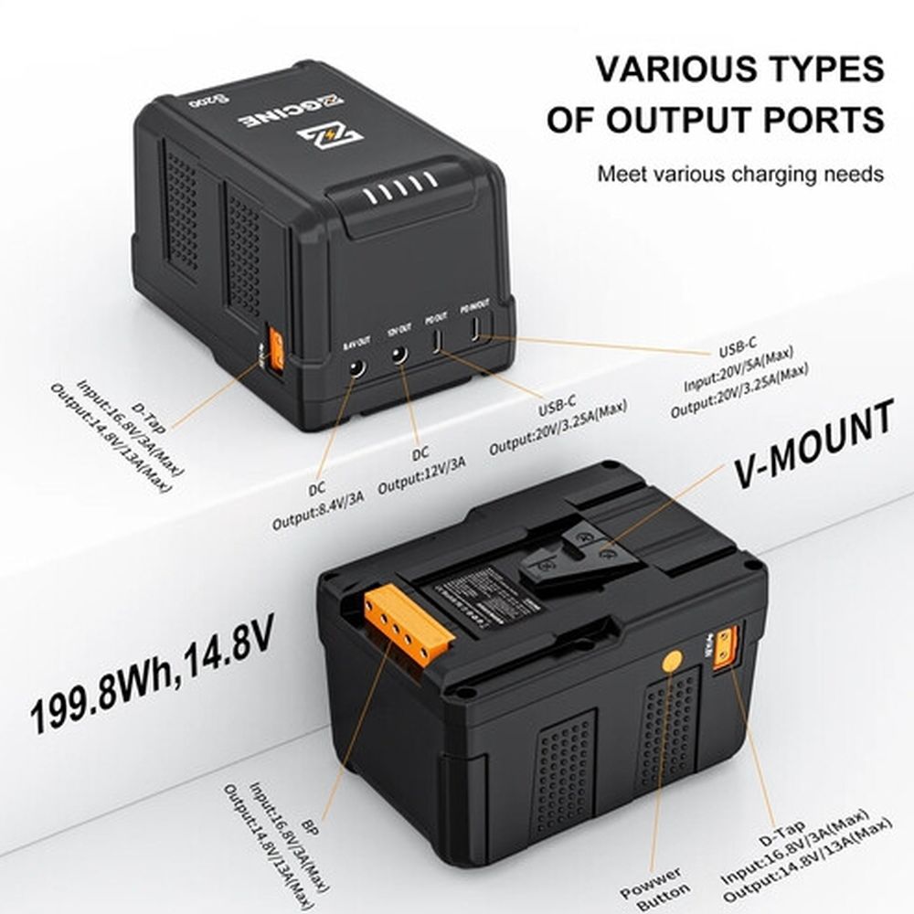 ZGCINE V-Mount Battery 200Wh S-series