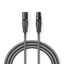 Nedis XLR 3-Pin Male-Female 0.5m