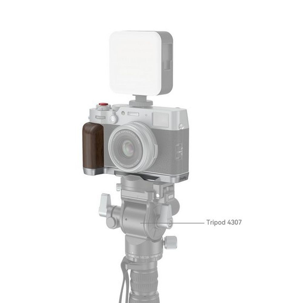 SmallRig 4804 Impugnatura a L in legno per Fujifilm X100VI / X100V, argento