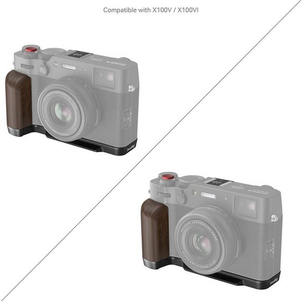 SmallRig 4805 Impugnatura a L in legno per Fujifilm X100VI / X100V, nero
