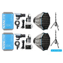 Kit doppio Nanlite FC-60B LED Bi-colour Spot Light (con stativo e softbox)