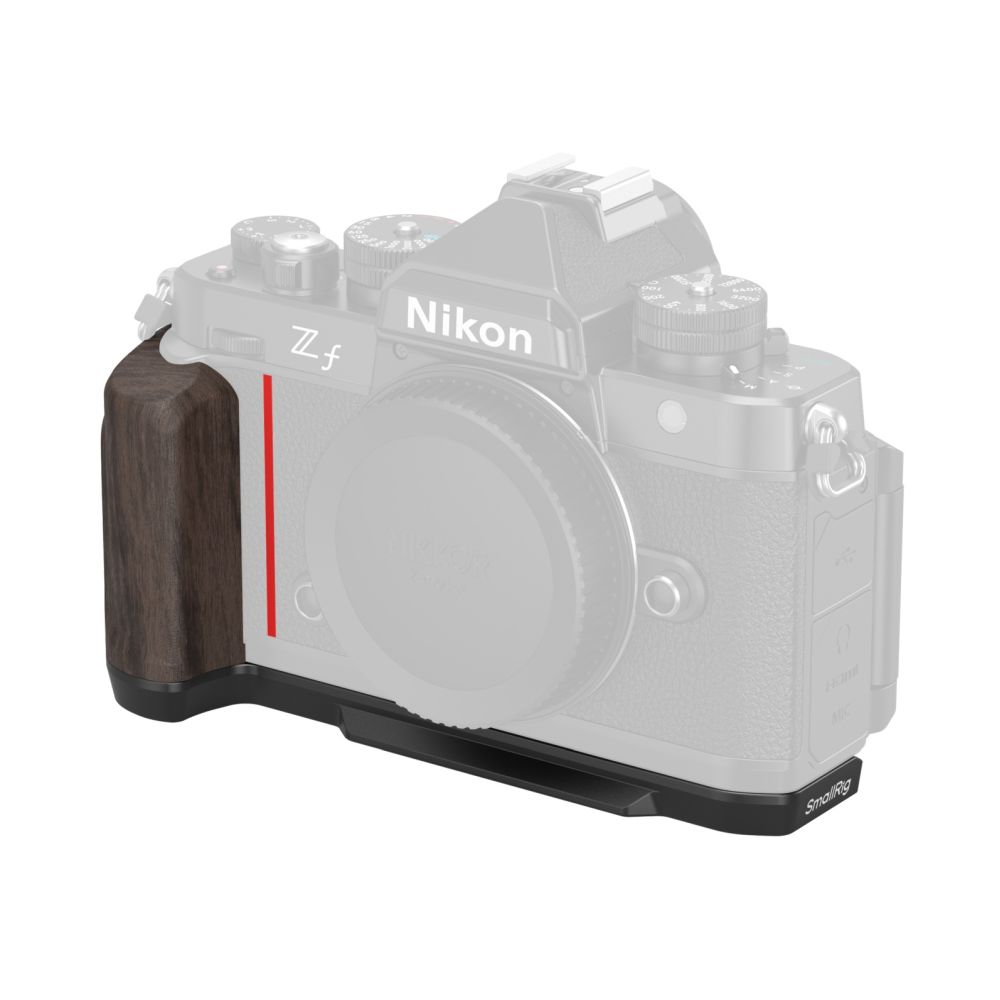 SmallRig 4801 Piastra di montaggio a L con impugnatura in legno per Nikon Z f