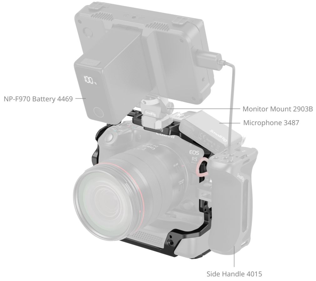 SmallRig 5092 Cage for Canon EOS R5 Mark II with Cooling Fan CF-R20EP