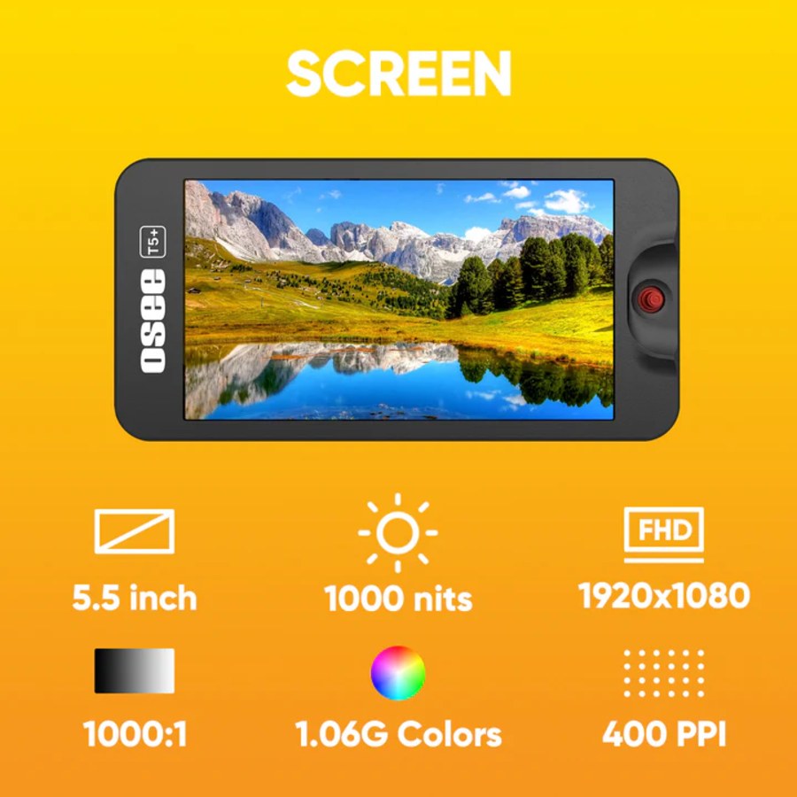 Osee T5+ 5.5" 4K-HDMI On-Camera Monitor Kit - 1000 nits