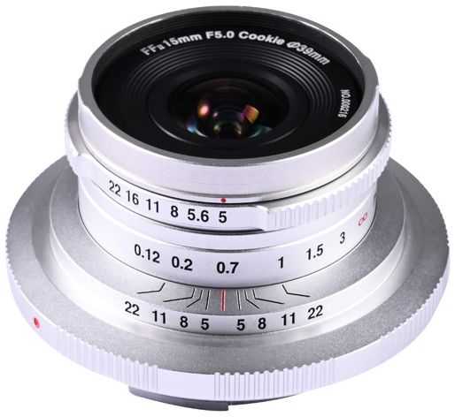 Laowa 15mm f/5 Cookie FF Canon RF (argento)