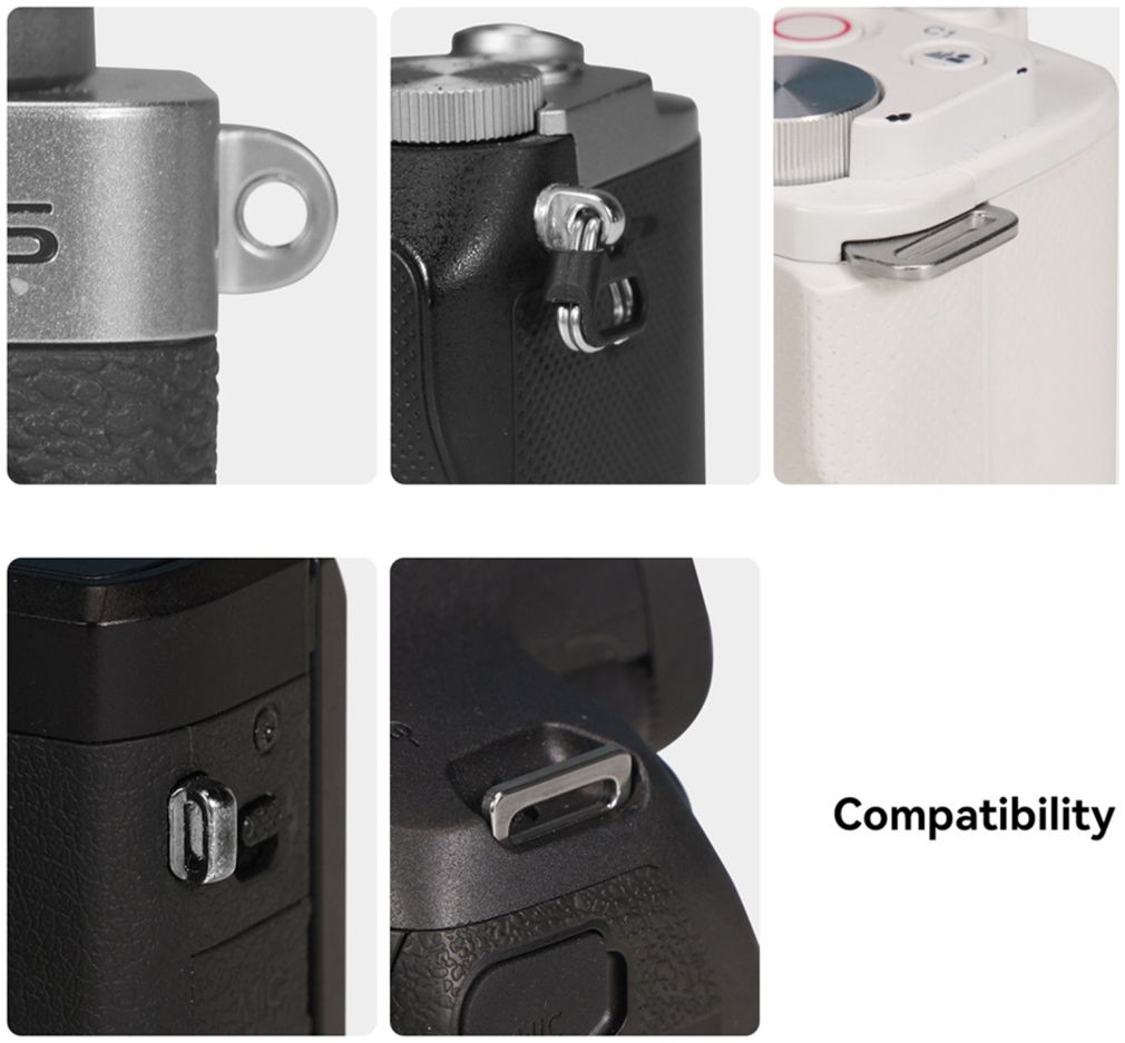 SmallRig 5208 Tracolla universale in pelle per fotocamera (nero)