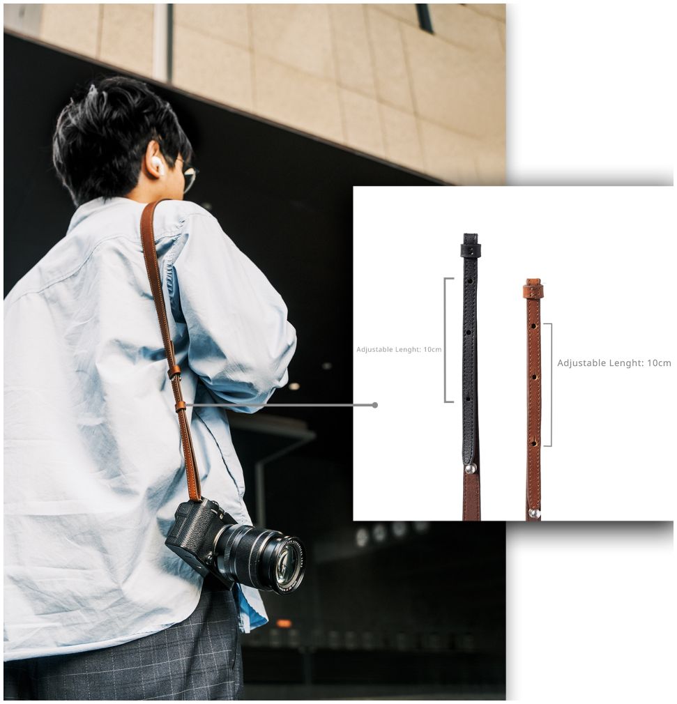 SmallRig 5209 Universal Leather Camera Shoulder Strap (brown)