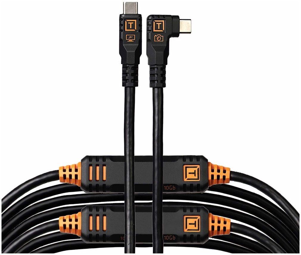 Tether Tools TetherPro Optima 10G USB-C, 31' (9,4 m), da destra a sinistra nero