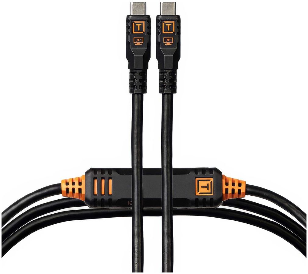 Tether Tools TetherPro Optima 10G USB-C, 15' (4.6m), straight black
