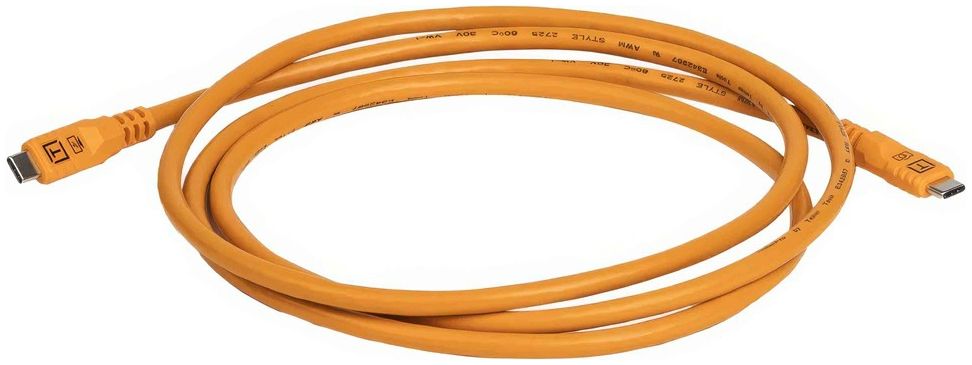 Tether Tools TetherPro Optima 10G USB-C, 10' (3m), straight orange