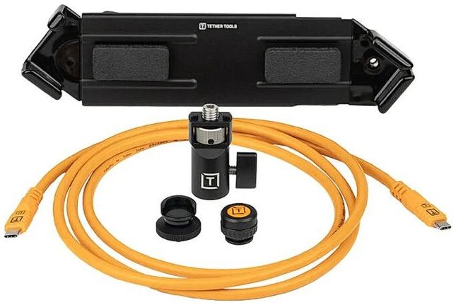 Tether Tools TetherPro Optima 10G Mobile Tethering Kit, 6' (1.8m), straight orange, AeroTab Large ThreadMount