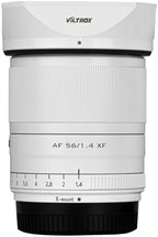 Viltrox AF 56mm F/1.4 Fujifilm X-attacco bianco (limited edition)