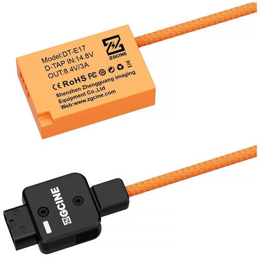 ZGCine D-Tap to LP-E17 Dummy Battery Cable