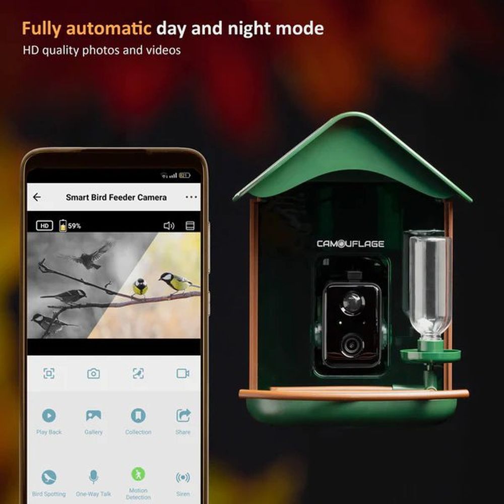 Videocamera mimetica per animali selvatici EZ-BirdFeed