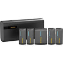 7RYMS Microfono wireless iRay DW40 con 4 trasmettitori, nero