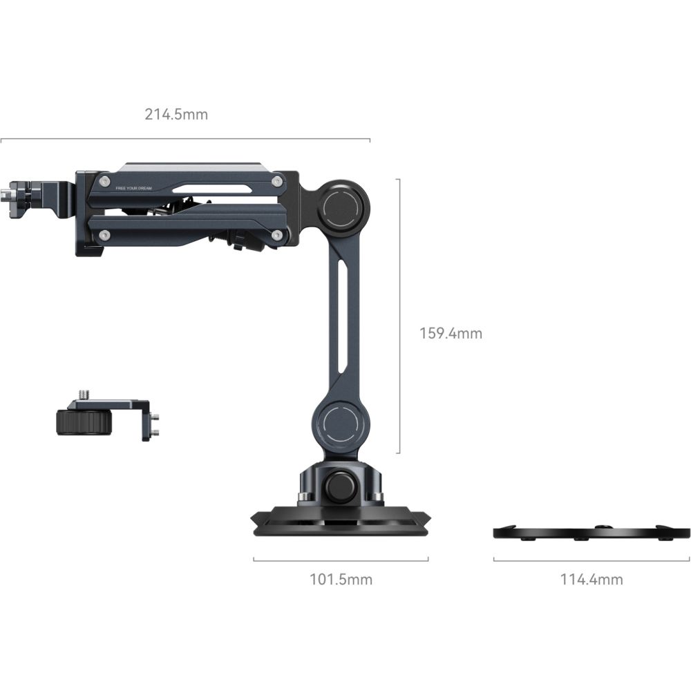 SmallRig 5123 mini braccio ammortizzatore per DJI Osmo Pocket 3 / GoPro HERO13 / Insta360 X4