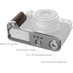 SmallRig 5265 Piastra di montaggio a L con impugnatura in legno per Fujifilm GFX 100RF (argento)