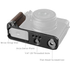 SmallRig 5266 Piastra di montaggio a forma di L con impugnatura in legno per Fujifilm GFX 100RF (nero)