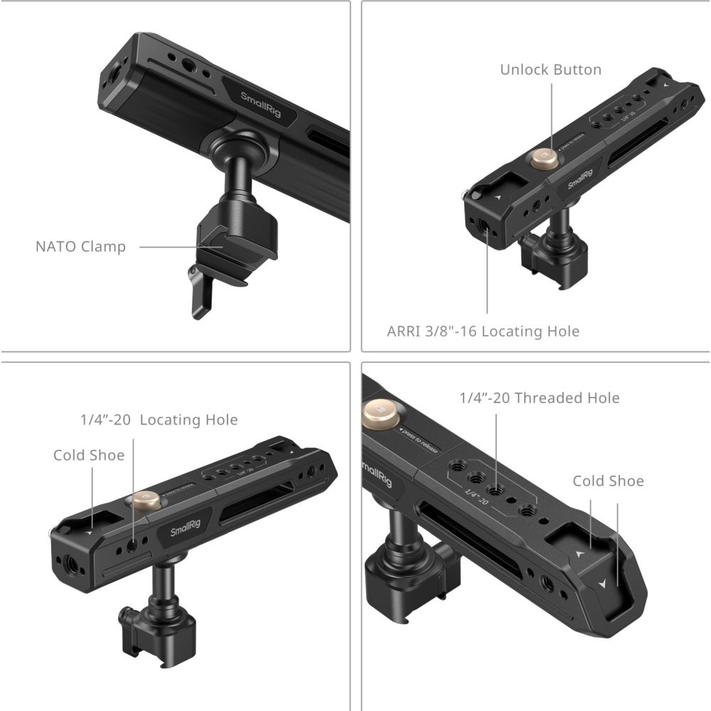 SmallRig 4152 Impugnatura superiore rotante con morsetto NATO