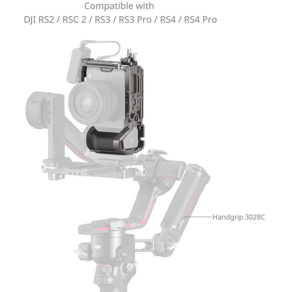 SmallRig 5198 Kit gabbia a sgancio rapido "HawkLock" con impugnatura in silicone per Sony Alpha 7C II / 7CR