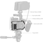 SmallRig 5198 Kit gabbia a sgancio rapido "HawkLock" con impugnatura in silicone per Sony Alpha 7C II / 7CR