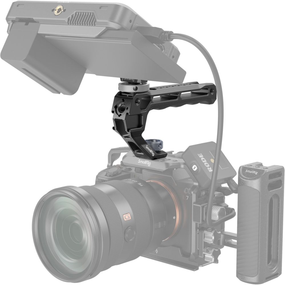 SmallRig 5322 Maniglia superiore con kit di supporto per monitor (compatibile con Cold Shoe)
