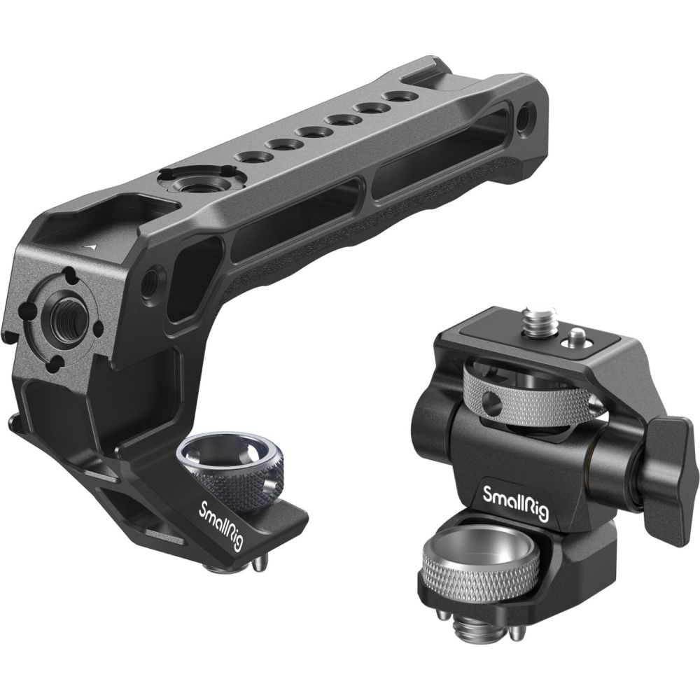 SmallRig 5323 Maniglia superiore con kit di supporto per monitor (compatibile con vite ARRI 3/8"-16)