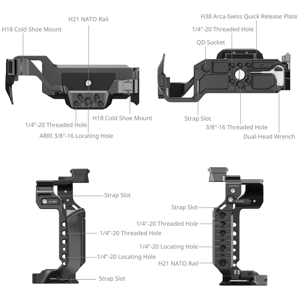 Gabbia SmallRig 4902 per Panasonic LUMIX S1R II / S5 II / S5 IIX / G9 II