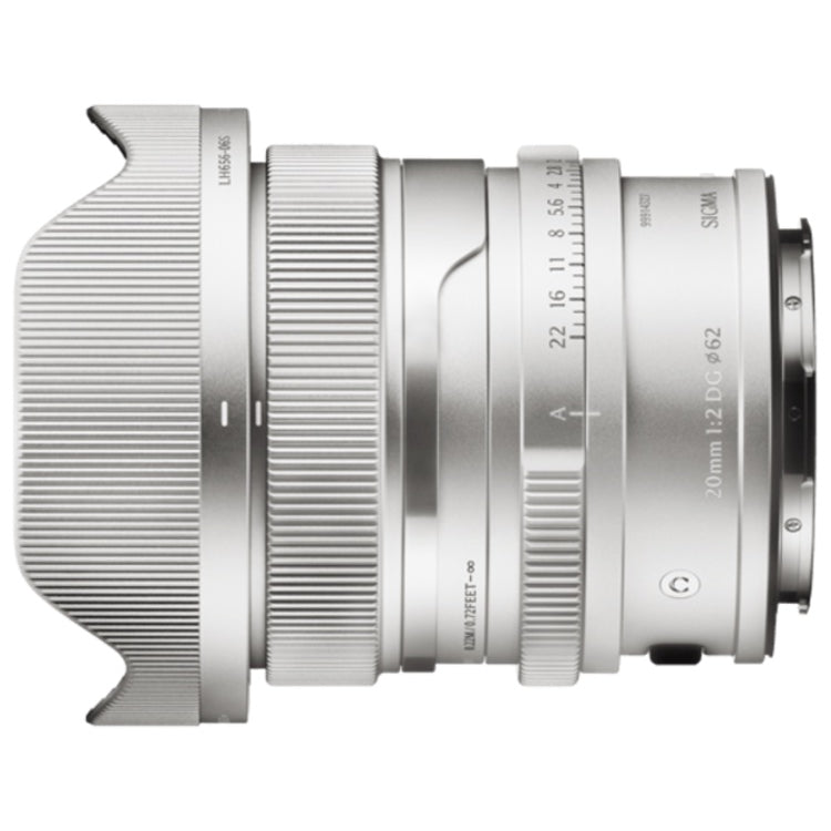 SIGMA 20mm f/2 DG Contemporary con attacco a L - Argento