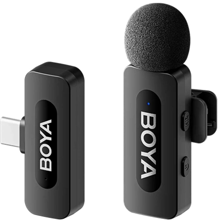 Boya BY-V10 V2.0 Microfono Lavalier Wireless per USB-C - 1 x TX e 1 x RX