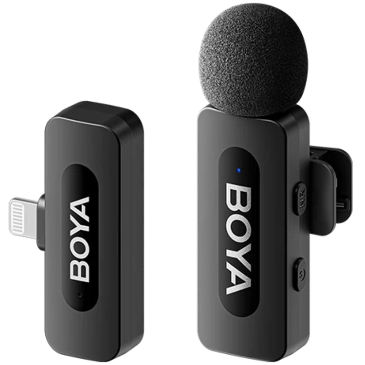 Boya BY-V1 V2.0 Wireless Lavalier Microfono per Lightning - 1 x TX e 1 x RX